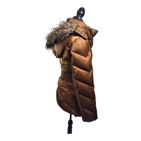 Miss Sixty Down Puffer with Detachable Hood in Copper - Picture 10 of 14